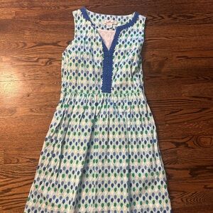 Vineyard Vines Blue and White Sleeveless Sundress
